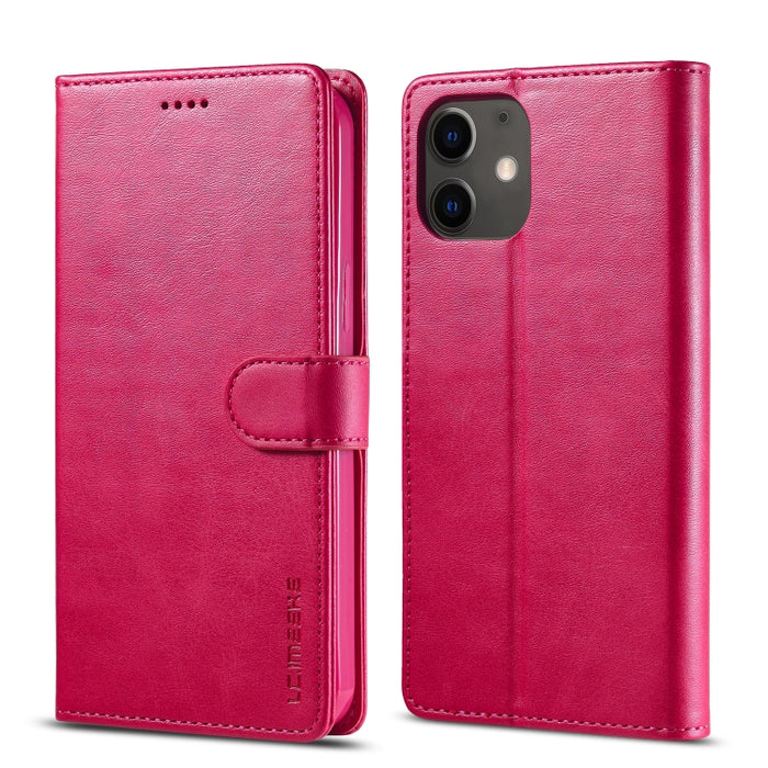 LC.IMEEKE Estuche de cuero con tapa horizontal con textura de becerro con soporte y ranuras para tarjetas y billetera, For Xiaomi Redmi 9A, For iPhone 12 mini, For iPhone 12 / 12 Pro, For iPhone 12 Pro Max