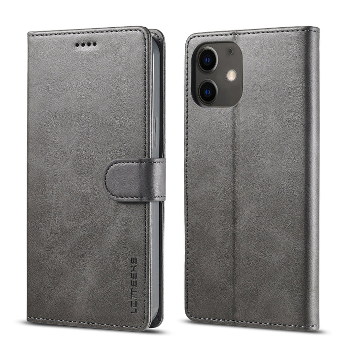 LC.IMEEKE Estuche de cuero con tapa horizontal con textura de becerro con soporte y ranuras para tarjetas y billetera, For Xiaomi Redmi 9A, For iPhone 12 mini, For iPhone 12 / 12 Pro, For iPhone 12 Pro Max