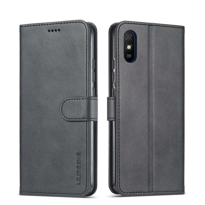 LC.IMEEKE Estuche de cuero con tapa horizontal con textura de becerro con soporte y ranuras para tarjetas y billetera, For Xiaomi Redmi 9A, For iPhone 12 mini, For iPhone 12 / 12 Pro, For iPhone 12 Pro Max