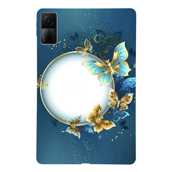 Funda de TPU para tableta inteligente con diseño de rosa dorada, For Redmi K Pad 2 8.8 inch 2026, For Redmi Pad 2 9.7 inch, For Redmi Pad Pro / Pad Pro 5G, For Redmi Pad SE 8.7 4G, For Redmi Pad SE, For Redmi Pad 10.61