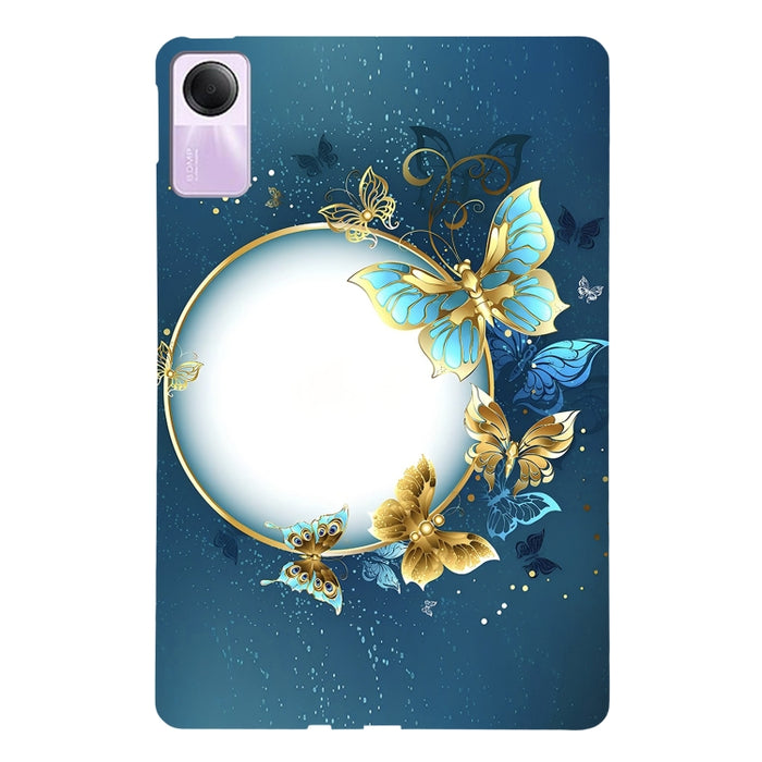 Funda de TPU para tableta inteligente con diseño de rosa dorada, For Redmi K Pad 2 8.8 inch 2026, For Redmi Pad 2 9.7 inch, For Redmi Pad Pro / Pad Pro 5G, For Redmi Pad SE 8.7 4G, For Redmi Pad SE, For Redmi Pad 10.61