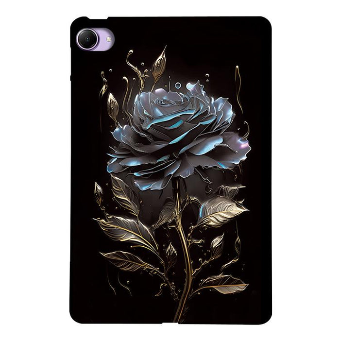 Funda de TPU para tableta inteligente con diseño de rosa dorada, For Redmi K Pad 2 8.8 inch 2026, For Redmi Pad 2 9.7 inch, For Redmi Pad Pro / Pad Pro 5G, For Redmi Pad SE 8.7 4G, For Redmi Pad SE, For Redmi Pad 10.61