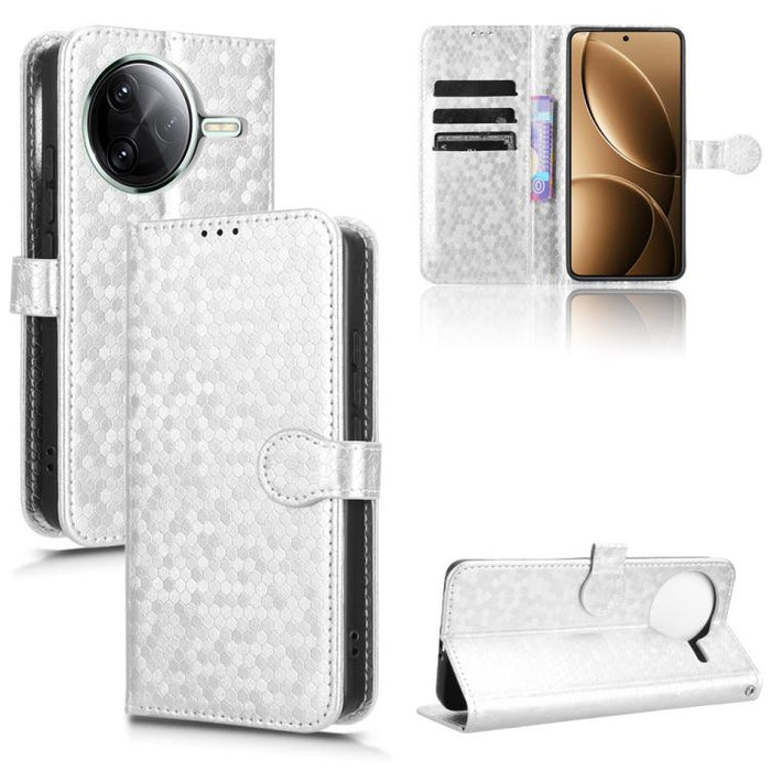 Funda de cuero para teléfono con textura de puntos en forma de panal, For Xiaomi Poco X7 Pro 5G / Redmi Turbo 4 5G, For Xiaomi Poco M7 Pro 5G / Redmi Note 14 5G, For Redmi K80 / K80 Pro, For Redmi Note 14 Pro 4G, For Redmi Note 14 4G 163.25mm          ...