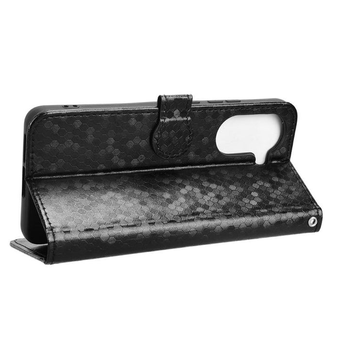 Funda de cuero para teléfono con textura de puntos en forma de panal, For Xiaomi Poco X7 Pro 5G / Redmi Turbo 4 5G, For Xiaomi Poco M7 Pro 5G / Redmi Note 14 5G, For Redmi K80 / K80 Pro, For Redmi Note 14 Pro 4G, For Redmi Note 14 4G 163.25mm          ...