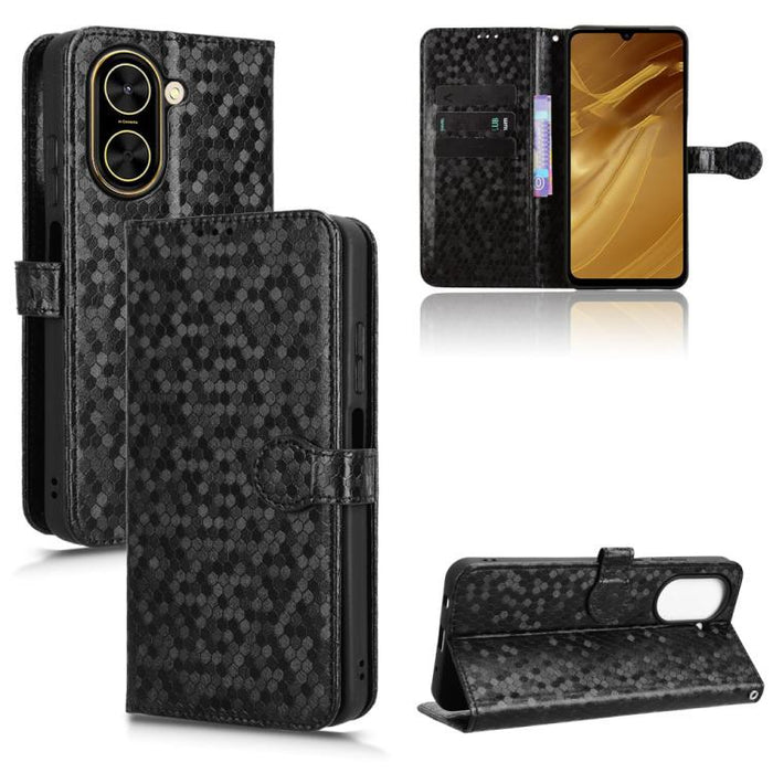 Funda de cuero para teléfono con textura de puntos en forma de panal, For Redmi A7 Pro 171mm / Poco C85x 5G, For Redmi 15a 5G / R70 5G / R70m 5G, For Redmi Turbo 5 Max 5G / Poco X8 Pro Max 5G, For Redmi Note 15 5G / 4G 164mm / Poco M8 5G               ...