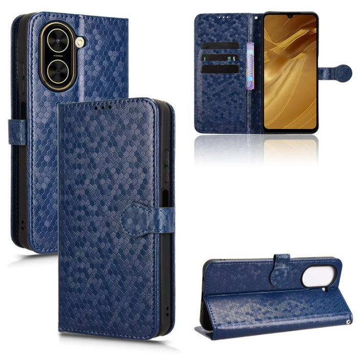 Funda de cuero para teléfono con textura de puntos en forma de panal, For Redmi A7 Pro 171mm / Poco C85x 5G, For Redmi 15a 5G / R70 5G / R70m 5G, For Redmi Turbo 5 Max 5G / Poco X8 Pro Max 5G, For Redmi Note 15 5G / 4G 164mm / Poco M8 5G               ...