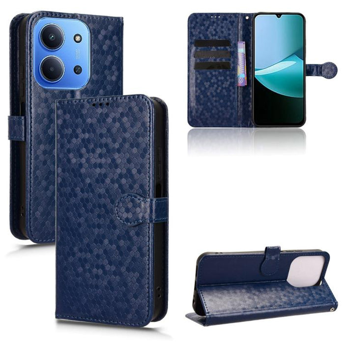 Funda de cuero para teléfono con textura de puntos en forma de panal, For Redmi A7 Pro 171mm / Poco C85x 5G, For Redmi 15a 5G / R70 5G / R70m 5G, For Redmi Turbo 5 Max 5G / Poco X8 Pro Max 5G, For Redmi Note 15 5G / 4G 164mm / Poco M8 5G               ...