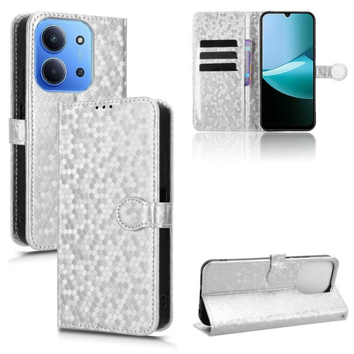 Funda de cuero para teléfono con textura de puntos en forma de panal, For Redmi A7 Pro 171mm / Poco C85x 5G, For Redmi 15a 5G / R70 5G / R70m 5G, For Redmi Turbo 5 Max 5G / Poco X8 Pro Max 5G, For Redmi Note 15 5G / 4G 164mm / Poco M8 5G               ...