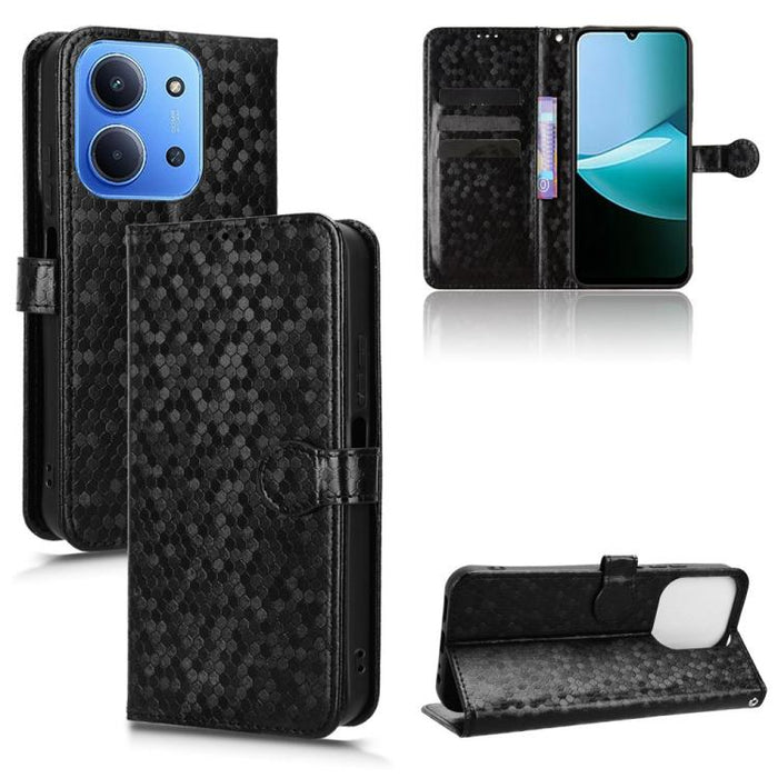 Funda de cuero para teléfono con textura de puntos en forma de panal, For Redmi A7 Pro 171mm / Poco C85x 5G, For Redmi 15a 5G / R70 5G / R70m 5G, For Redmi Turbo 5 Max 5G / Poco X8 Pro Max 5G, For Redmi Note 15 5G / 4G 164mm / Poco M8 5G               ...