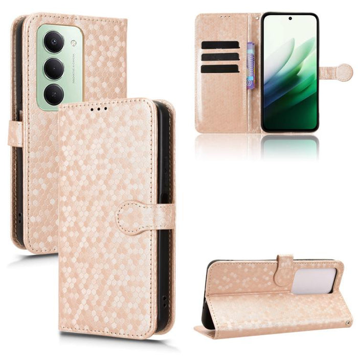 Funda de cuero para teléfono con textura de puntos en forma de panal, For Redmi A7 Pro 171mm / Poco C85x 5G, For Redmi 15a 5G / R70 5G / R70m 5G, For Redmi Turbo 5 Max 5G / Poco X8 Pro Max 5G, For Redmi Note 15 5G / 4G 164mm / Poco M8 5G               ...