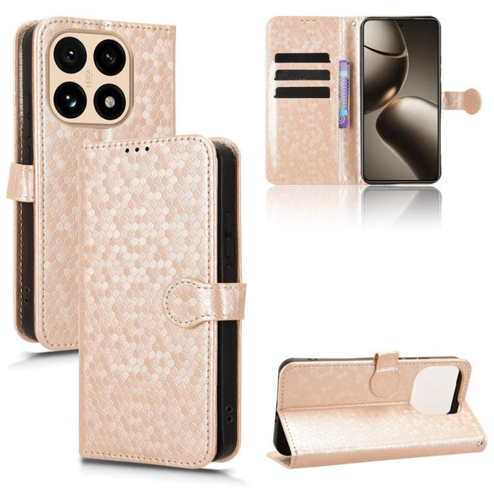 Funda de cuero para teléfono con textura de puntos en forma de panal, For Redmi A7 Pro 171mm / Poco C85x 5G, For Redmi 15a 5G / R70 5G / R70m 5G, For Redmi Turbo 5 Max 5G / Poco X8 Pro Max 5G, For Redmi Note 15 5G / 4G 164mm / Poco M8 5G               ...