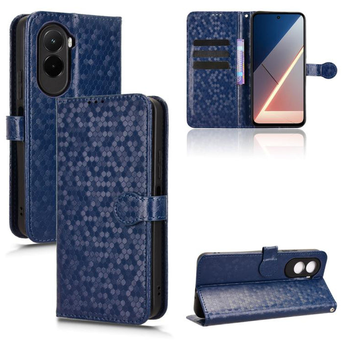 Funda de cuero para teléfono con textura de puntos en forma de panal, For Redmi A7 Pro 171mm / Poco C85x 5G, For Redmi 15a 5G / R70 5G / R70m 5G, For Redmi Turbo 5 Max 5G / Poco X8 Pro Max 5G, For Redmi Note 15 5G / 4G 164mm / Poco M8 5G               ...