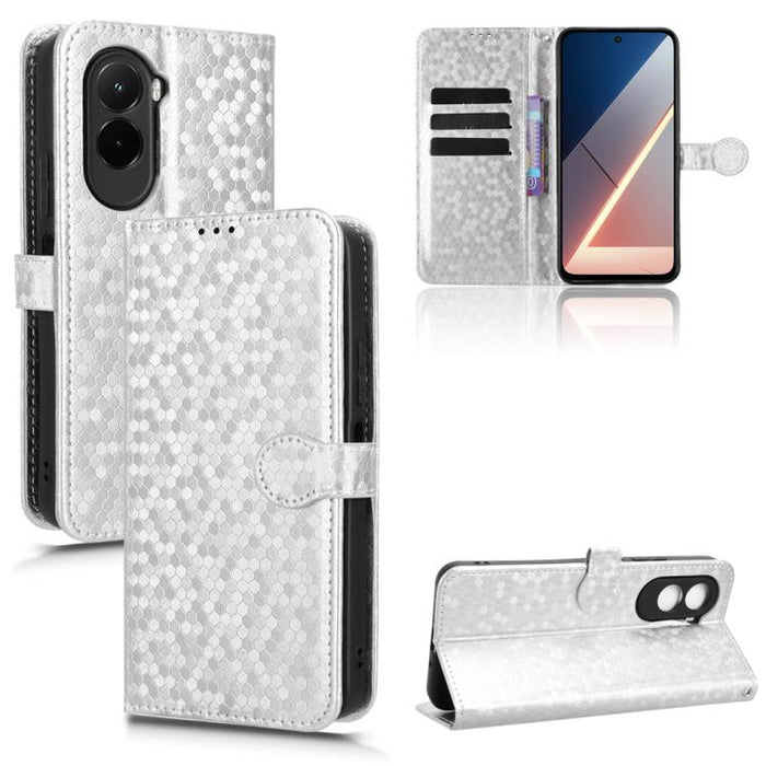 Funda de cuero para teléfono con textura de puntos en forma de panal, For Redmi A7 Pro 171mm / Poco C85x 5G, For Redmi 15a 5G / R70 5G / R70m 5G, For Redmi Turbo 5 Max 5G / Poco X8 Pro Max 5G, For Redmi Note 15 5G / 4G 164mm / Poco M8 5G               ...