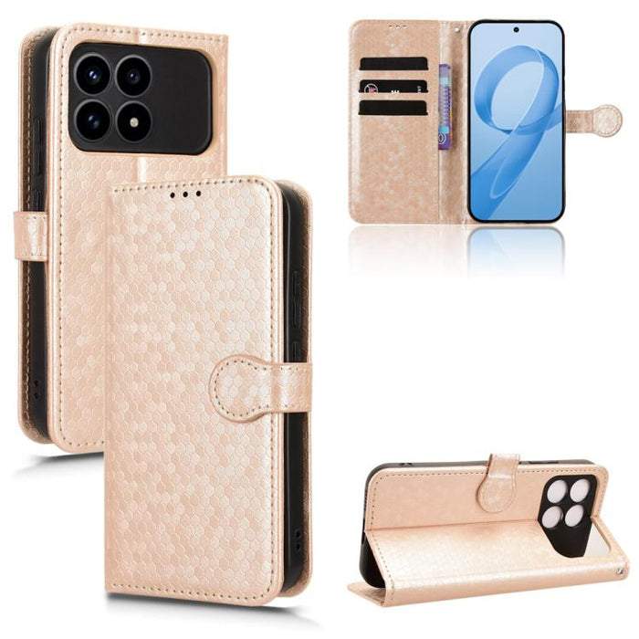 Funda de cuero para teléfono con textura de puntos en forma de panal, For Redmi A7 Pro 171mm / Poco C85x 5G, For Redmi 15a 5G / R70 5G / R70m 5G, For Redmi Turbo 5 Max 5G / Poco X8 Pro Max 5G, For Redmi Note 15 5G / 4G 164mm / Poco M8 5G               ...