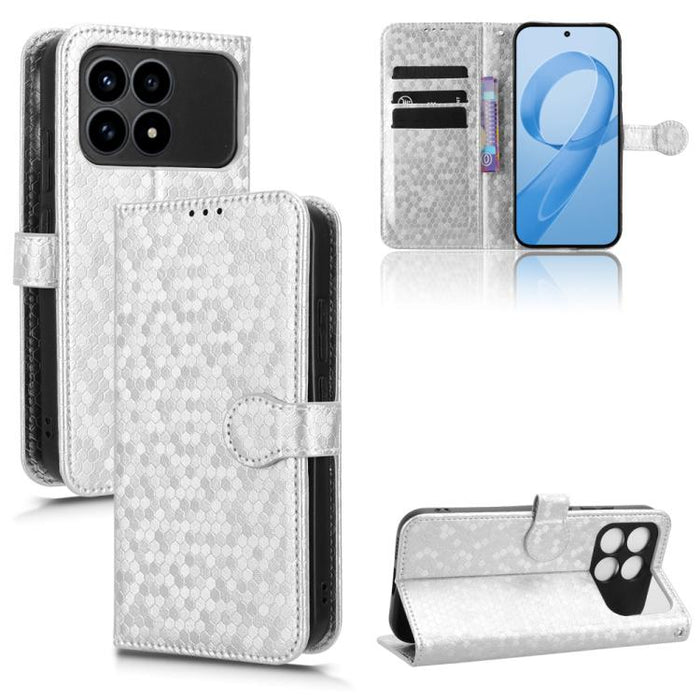 Funda de cuero para teléfono con textura de puntos en forma de panal, For Redmi A7 Pro 171mm / Poco C85x 5G, For Redmi 15a 5G / R70 5G / R70m 5G, For Redmi Turbo 5 Max 5G / Poco X8 Pro Max 5G, For Redmi Note 15 5G / 4G 164mm / Poco M8 5G               ...