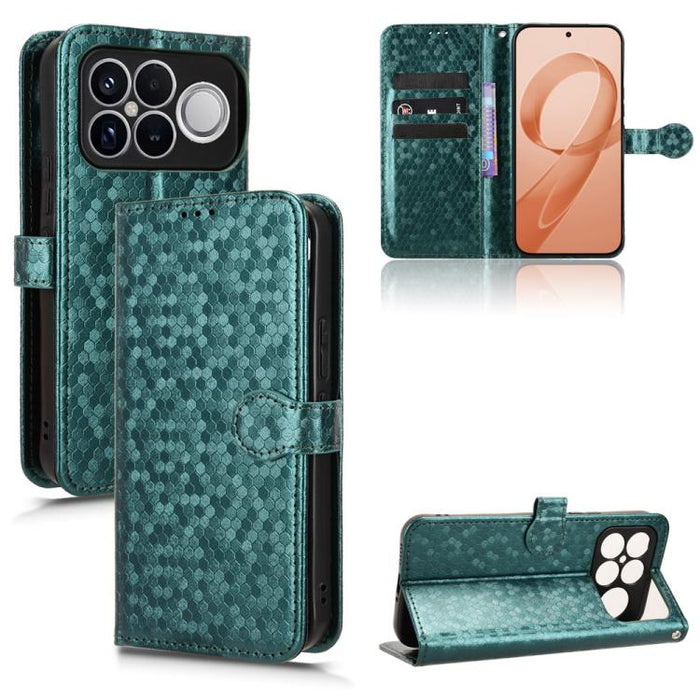 Funda de cuero para teléfono con textura de puntos en forma de panal, For Redmi A7 Pro 171mm / Poco C85x 5G, For Redmi 15a 5G / R70 5G / R70m 5G, For Redmi Turbo 5 Max 5G / Poco X8 Pro Max 5G, For Redmi Note 15 5G / 4G 164mm / Poco M8 5G               ...