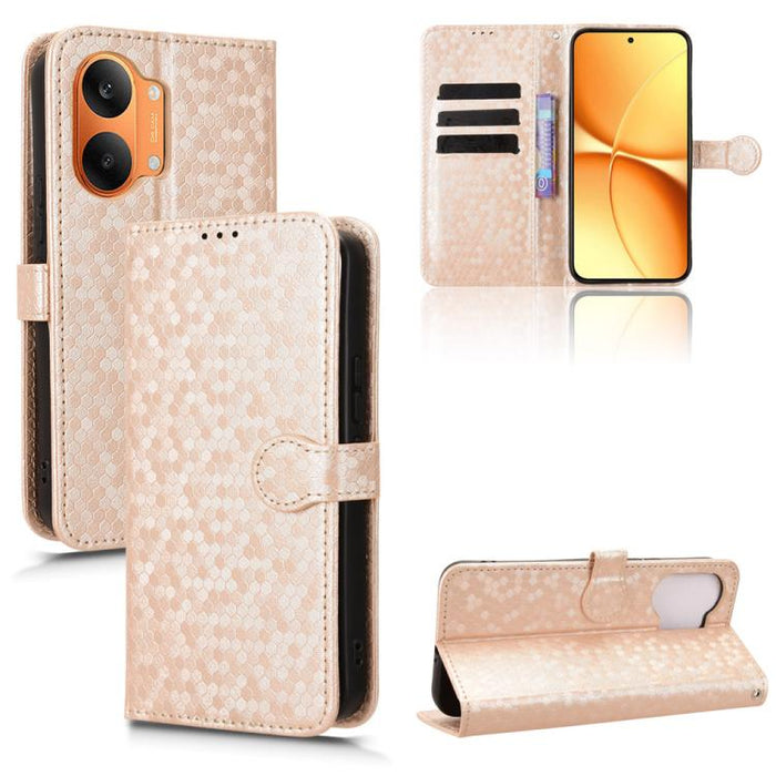 Funda de cuero para teléfono con textura de puntos en forma de panal, For Redmi A7 Pro 171mm / Poco C85x 5G, For Redmi 15a 5G / R70 5G / R70m 5G, For Redmi Turbo 5 Max 5G / Poco X8 Pro Max 5G, For Redmi Note 15 5G / 4G 164mm / Poco M8 5G               ...