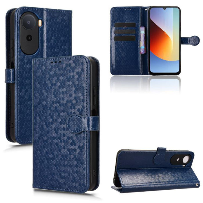 Funda de cuero para teléfono con textura de puntos en forma de panal, For Redmi A7 Pro 171mm / Poco C85x 5G, For Redmi 15a 5G / R70 5G / R70m 5G, For Redmi Turbo 5 Max 5G / Poco X8 Pro Max 5G, For Redmi Note 15 5G / 4G 164mm / Poco M8 5G               ...