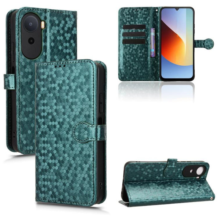 Funda de cuero para teléfono con textura de puntos en forma de panal, For Redmi A7 Pro 171mm / Poco C85x 5G, For Redmi 15a 5G / R70 5G / R70m 5G, For Redmi Turbo 5 Max 5G / Poco X8 Pro Max 5G, For Redmi Note 15 5G / 4G 164mm / Poco M8 5G               ...