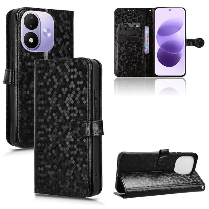 Funda de cuero para teléfono con textura de puntos en forma de panal, For Redmi A7 Pro 171mm / Poco C85x 5G, For Redmi 15a 5G / R70 5G / R70m 5G, For Redmi Turbo 5 Max 5G / Poco X8 Pro Max 5G, For Redmi Note 15 5G / 4G 164mm / Poco M8 5G               ...