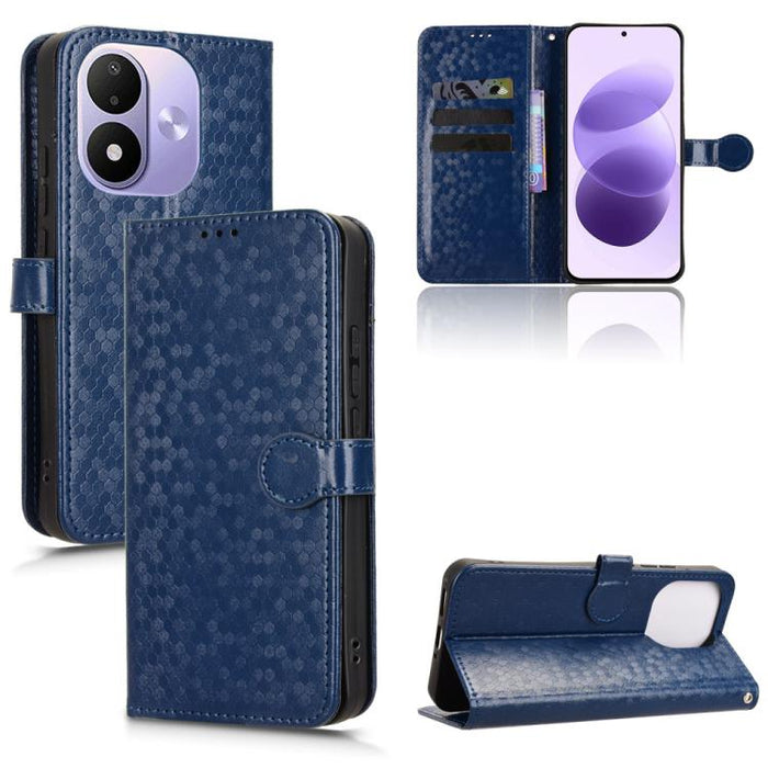Funda de cuero para teléfono con textura de puntos en forma de panal, For Redmi A7 Pro 171mm / Poco C85x 5G, For Redmi 15a 5G / R70 5G / R70m 5G, For Redmi Turbo 5 Max 5G / Poco X8 Pro Max 5G, For Redmi Note 15 5G / 4G 164mm / Poco M8 5G               ...