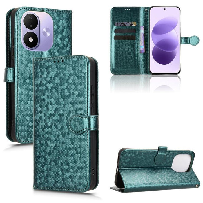 Funda de cuero para teléfono con textura de puntos en forma de panal, For Redmi A7 Pro 171mm / Poco C85x 5G, For Redmi 15a 5G / R70 5G / R70m 5G, For Redmi Turbo 5 Max 5G / Poco X8 Pro Max 5G, For Redmi Note 15 5G / 4G 164mm / Poco M8 5G               ...