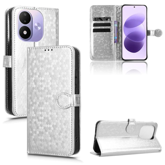 Funda de cuero para teléfono con textura de puntos en forma de panal, For Redmi A7 Pro 171mm / Poco C85x 5G, For Redmi 15a 5G / R70 5G / R70m 5G, For Redmi Turbo 5 Max 5G / Poco X8 Pro Max 5G, For Redmi Note 15 5G / 4G 164mm / Poco M8 5G               ...