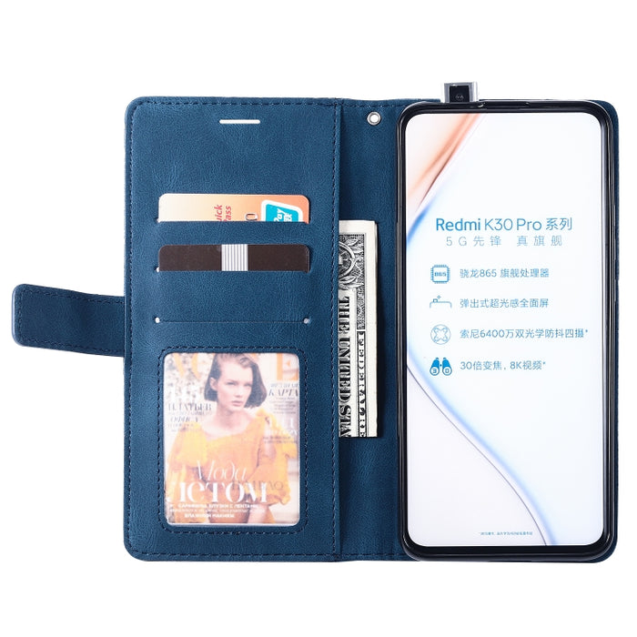 Estuche de cuero con tapa horizontal con empalme de sensación de piel con soporte y ranuras para tarjetas y billetera y marco de fotos, For Xiaomi Redmi K30 Pro, For Xiaomi Redmi Note 7 / Note 7 Pro, For Xiaomi Mi 9T Pro / Redmi K20 Pro                ...