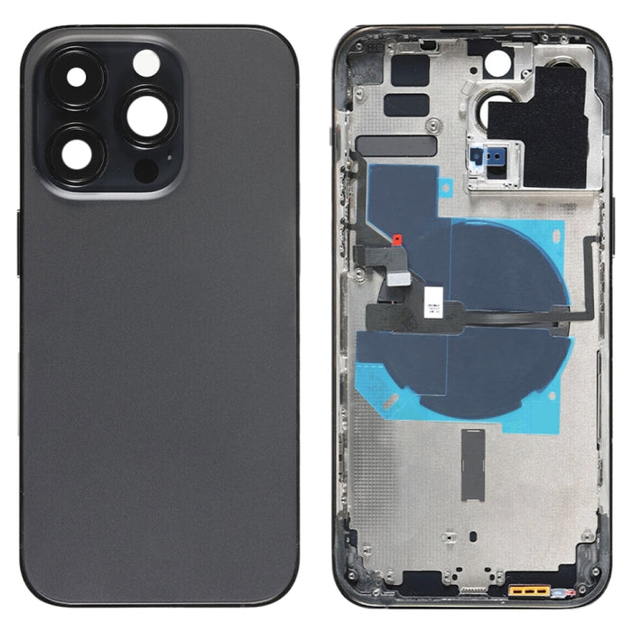 Para iPhone 14 Pro Max Tapa trasera de batería con cable flexible de encendido + volumen + módulo de carga inalámbrica, China Version, CE EU Version, US Version