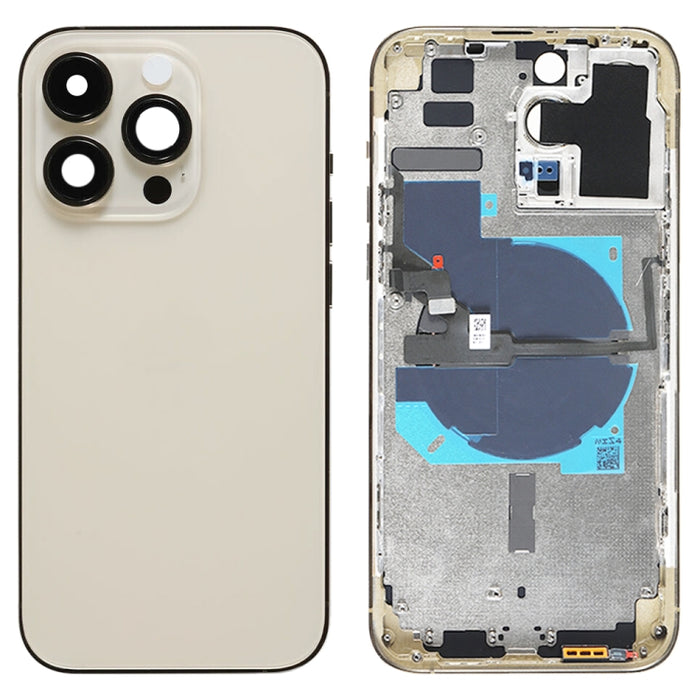 Para iPhone 14 Pro Max Tapa trasera de batería con cable flexible de encendido + volumen + módulo de carga inalámbrica, China Version, CE EU Version, US Version