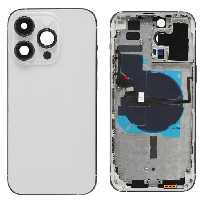 Para iPhone 14 Pro Max Tapa trasera de batería con cable flexible de encendido + volumen + módulo de carga inalámbrica, China Version, CE EU Version, US Version