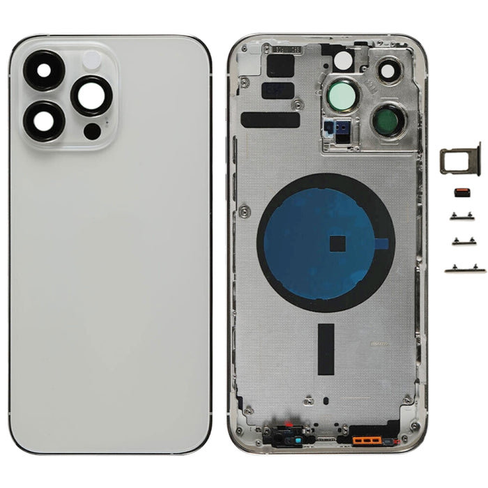 Tapa trasera de batería con teclas laterales y bandeja para tarjetas para iPhone 14 Pro Max, US Version, China Version, CE EU Version