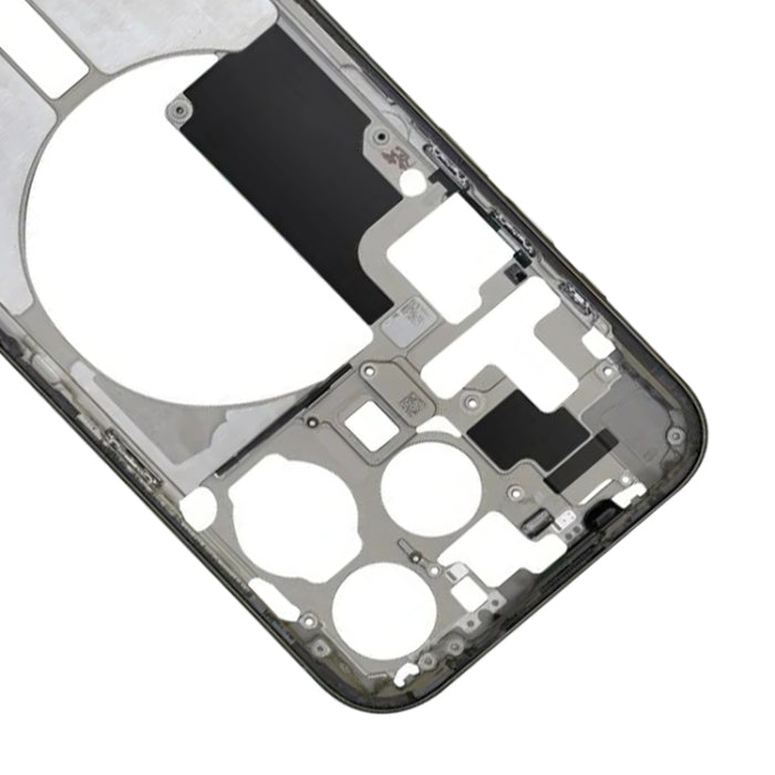 Placa de bisel del marco central con teclas laterales + bandeja para tarjetas para iPhone 15 Pro, China Version, US Version, CE EU Version