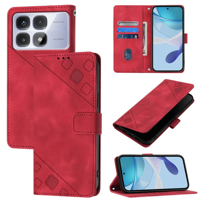 Funda para teléfono de piel con relieve y tacto agradable al tacto, For Redmi 15a 5G Global, For Redmi Turbo 5 5G Global / Poco X8 Pro, For Redmi Note 15 Pro+ 5G Global 163.3mm, For Redmi Note 15 4G / 5G Global 164mm                                    ...