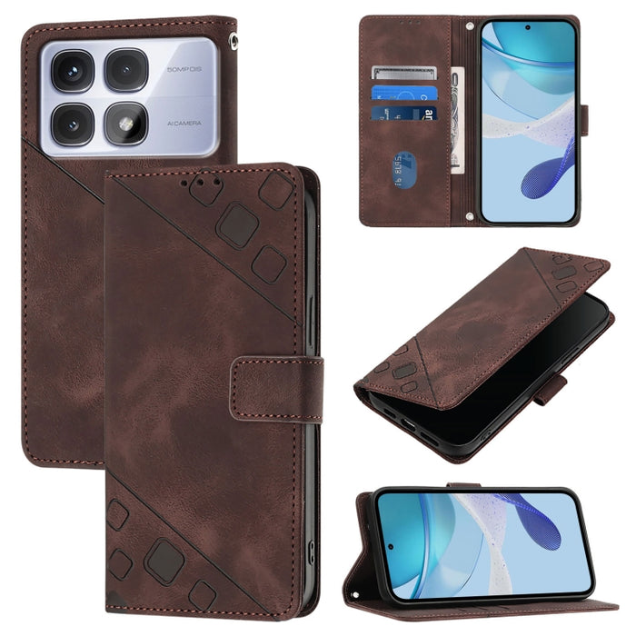 Funda para teléfono de piel con relieve y tacto agradable al tacto, For Redmi 15a 5G Global, For Redmi Turbo 5 5G Global / Poco X8 Pro, For Redmi Note 15 Pro+ 5G Global 163.3mm, For Redmi Note 15 4G / 5G Global 164mm                                    ...