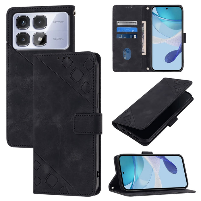 Funda para teléfono de piel con relieve y tacto agradable al tacto, For Redmi 15a 5G Global, For Redmi Turbo 5 5G Global / Poco X8 Pro, For Redmi Note 15 Pro+ 5G Global 163.3mm, For Redmi Note 15 4G / 5G Global 164mm                                    ...