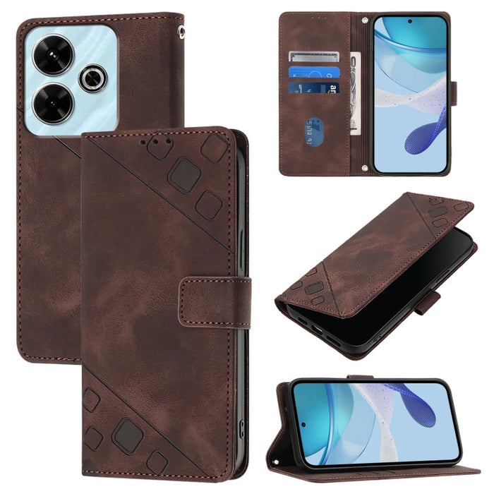 Funda para teléfono de piel con relieve y tacto agradable al tacto, For Redmi 15a 5G Global, For Redmi Turbo 5 5G Global / Poco X8 Pro, For Redmi Note 15 Pro+ 5G Global 163.3mm, For Redmi Note 15 4G / 5G Global 164mm                                    ...