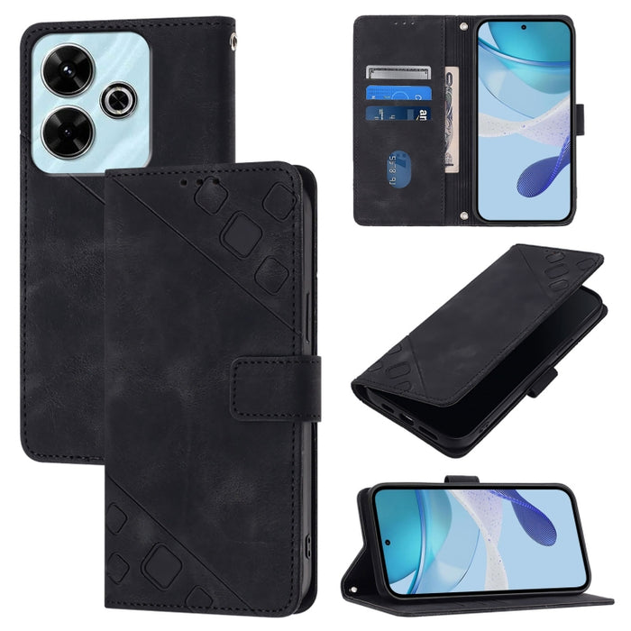 Funda para teléfono de piel con relieve y tacto agradable al tacto, For Redmi 15a 5G Global, For Redmi Turbo 5 5G Global / Poco X8 Pro, For Redmi Note 15 Pro+ 5G Global 163.3mm, For Redmi Note 15 4G / 5G Global 164mm                                    ...
