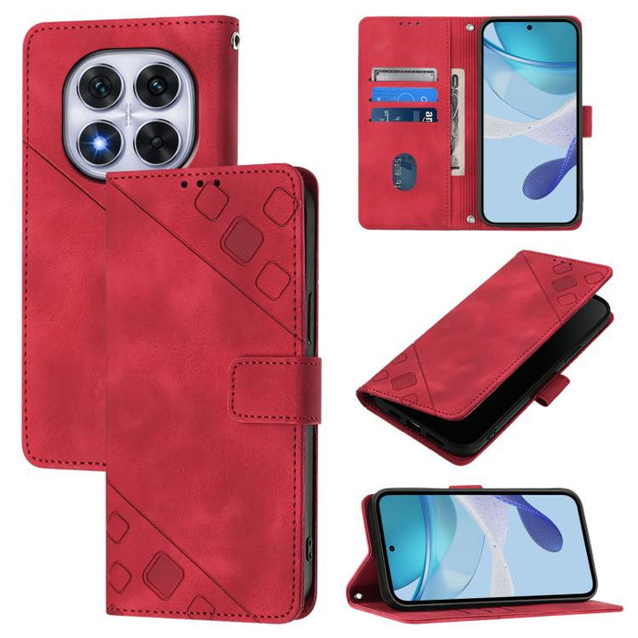 Funda para teléfono de piel con relieve y tacto agradable al tacto, For Redmi 15a 5G Global, For Redmi Turbo 5 5G Global / Poco X8 Pro, For Redmi Note 15 Pro+ 5G Global 163.3mm, For Redmi Note 15 4G / 5G Global 164mm                                    ...
