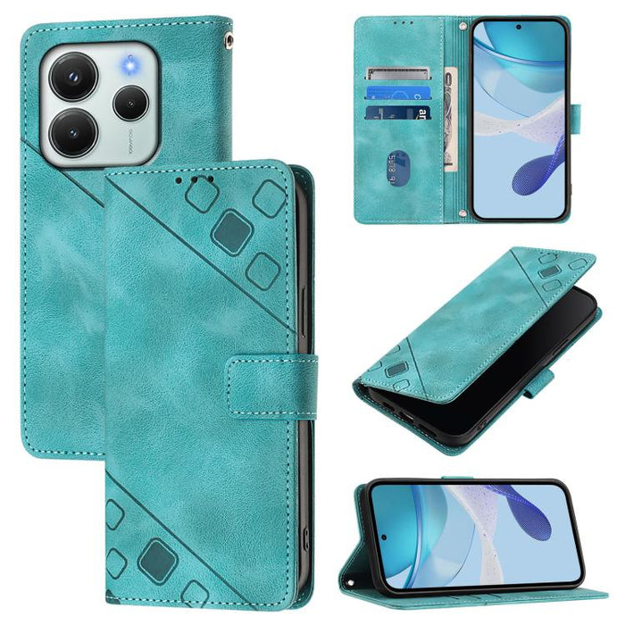 Funda para teléfono de piel con relieve y tacto agradable al tacto, For Redmi 15a 5G Global, For Redmi Turbo 5 5G Global / Poco X8 Pro, For Redmi Note 15 Pro+ 5G Global 163.3mm, For Redmi Note 15 4G / 5G Global 164mm                                    ...