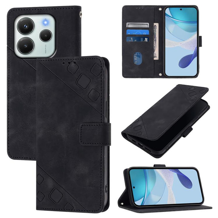 Funda para teléfono de piel con relieve y tacto agradable al tacto, For Redmi 15a 5G Global, For Redmi Turbo 5 5G Global / Poco X8 Pro, For Redmi Note 15 Pro+ 5G Global 163.3mm, For Redmi Note 15 4G / 5G Global 164mm                                    ...