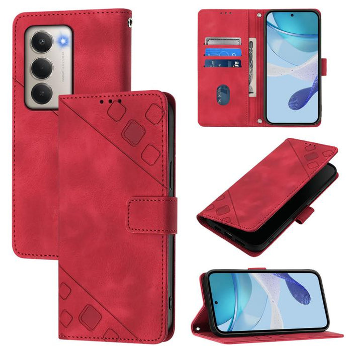 Funda para teléfono de piel con relieve y tacto agradable al tacto, For Redmi 15a 5G Global, For Redmi Turbo 5 5G Global / Poco X8 Pro, For Redmi Note 15 Pro+ 5G Global 163.3mm, For Redmi Note 15 4G / 5G Global 164mm                                    ...
