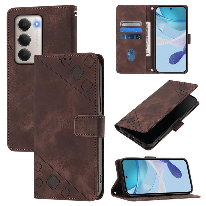 Funda para teléfono de piel con relieve y tacto agradable al tacto, For Redmi 15a 5G Global, For Redmi Turbo 5 5G Global / Poco X8 Pro, For Redmi Note 15 Pro+ 5G Global 163.3mm, For Redmi Note 15 4G / 5G Global 164mm                                    ...