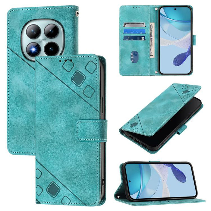 Funda para teléfono de piel con relieve y tacto agradable al tacto, For Redmi 15a 5G Global, For Redmi Turbo 5 5G Global / Poco X8 Pro, For Redmi Note 15 Pro+ 5G Global 163.3mm, For Redmi Note 15 4G / 5G Global 164mm                                    ...