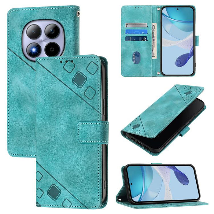 Funda para teléfono de piel con relieve y tacto agradable al tacto, For Redmi 15a 5G Global, For Redmi Turbo 5 5G Global / Poco X8 Pro, For Redmi Note 15 Pro+ 5G Global 163.3mm, For Redmi Note 15 4G / 5G Global 164mm                                    ...