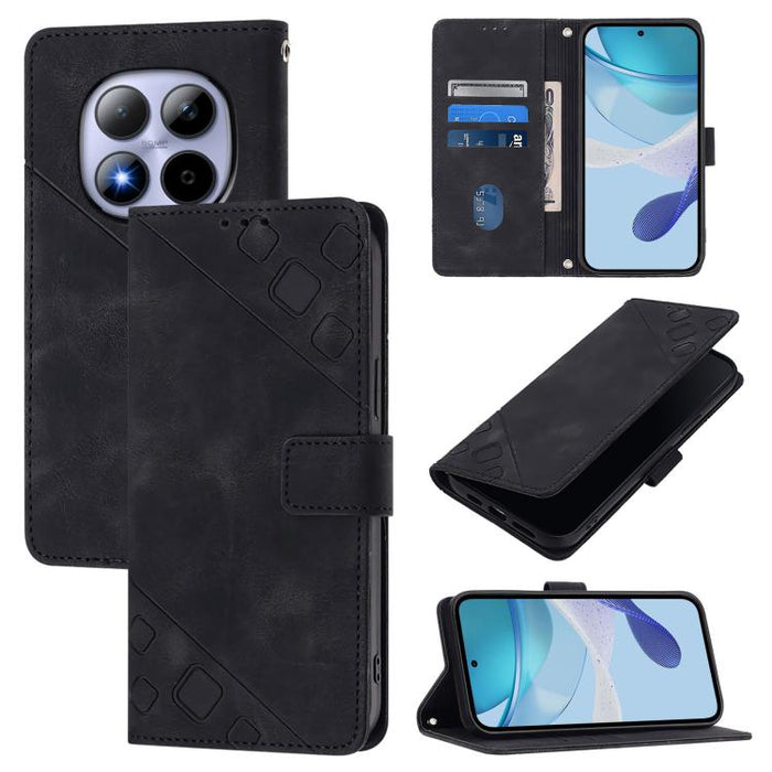 Funda para teléfono de piel con relieve y tacto agradable al tacto, For Redmi 15a 5G Global, For Redmi Turbo 5 5G Global / Poco X8 Pro, For Redmi Note 15 Pro+ 5G Global 163.3mm, For Redmi Note 15 4G / 5G Global 164mm                                    ...