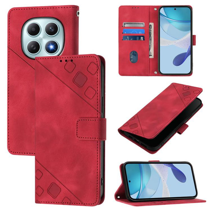 Funda para teléfono de piel con relieve y tacto agradable al tacto, For Redmi 15a 5G Global, For Redmi Turbo 5 5G Global / Poco X8 Pro, For Redmi Note 15 Pro+ 5G Global 163.3mm, For Redmi Note 15 4G / 5G Global 164mm                                    ...