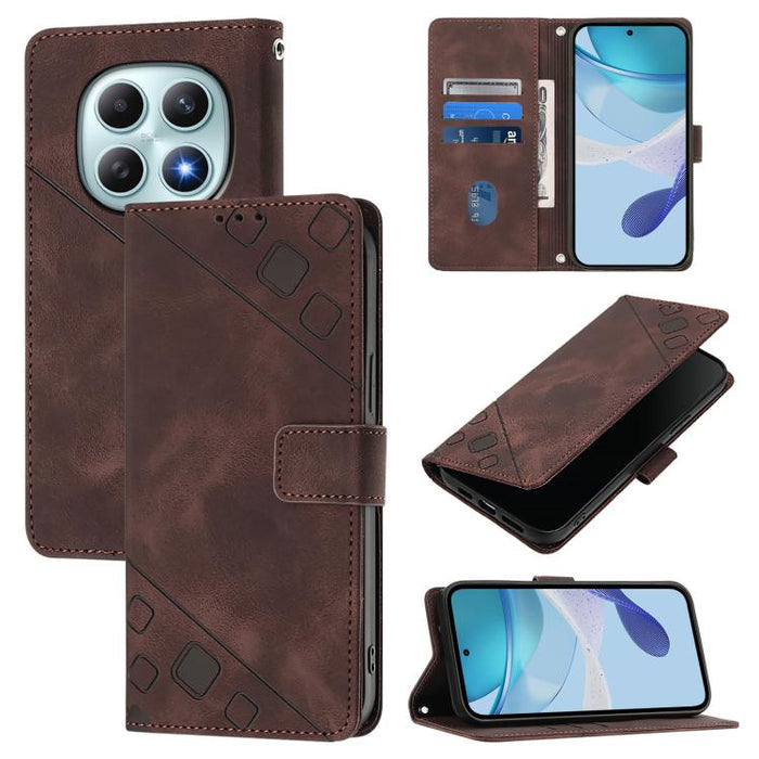 Funda para teléfono de piel con relieve y tacto agradable al tacto, For Redmi 15a 5G Global, For Redmi Turbo 5 5G Global / Poco X8 Pro, For Redmi Note 15 Pro+ 5G Global 163.3mm, For Redmi Note 15 4G / 5G Global 164mm                                    ...