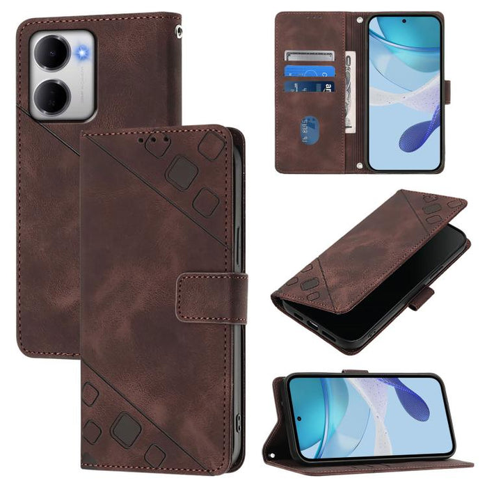 Funda para teléfono de piel con relieve y tacto agradable al tacto, For Redmi 15a 5G Global, For Redmi Turbo 5 5G Global / Poco X8 Pro, For Redmi Note 15 Pro+ 5G Global 163.3mm, For Redmi Note 15 4G / 5G Global 164mm                                    ...