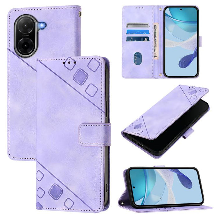 Funda para teléfono de piel con relieve y tacto agradable al tacto, For Redmi 15a 5G Global, For Redmi Turbo 5 5G Global / Poco X8 Pro, For Redmi Note 15 Pro+ 5G Global 163.3mm, For Redmi Note 15 4G / 5G Global 164mm                                    ...